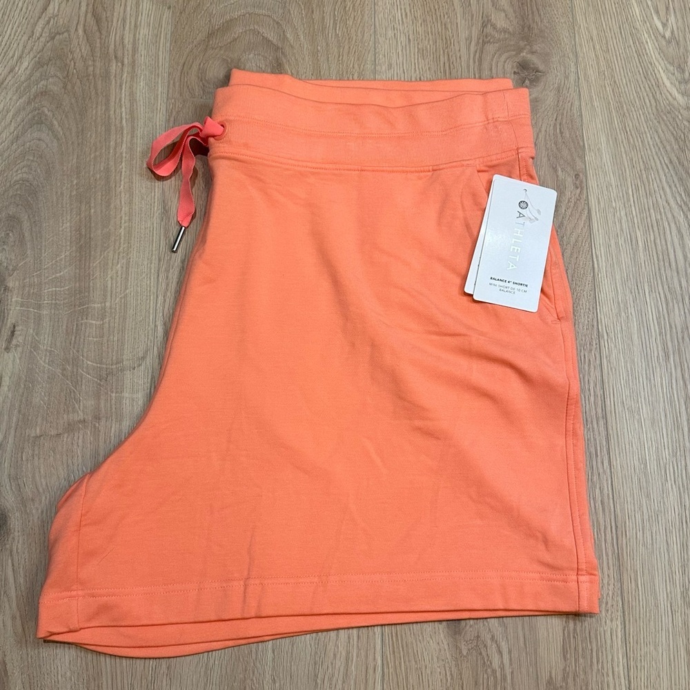 Athleta Womens Plus Lounge Stretch Balance Short Size 3X NWT Coral Activewear